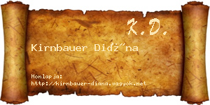 Kirnbauer Diána névjegykártya